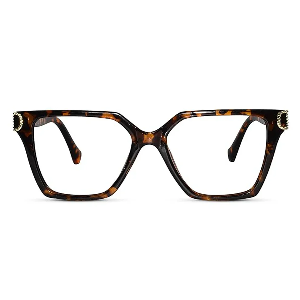 Black Designer Oversize Eyeglasses For Women - Image 6