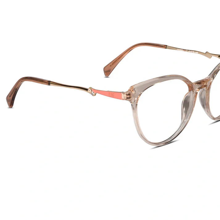 Black Designer Rimless Cat eye Eyeglasses For Women - Image 9