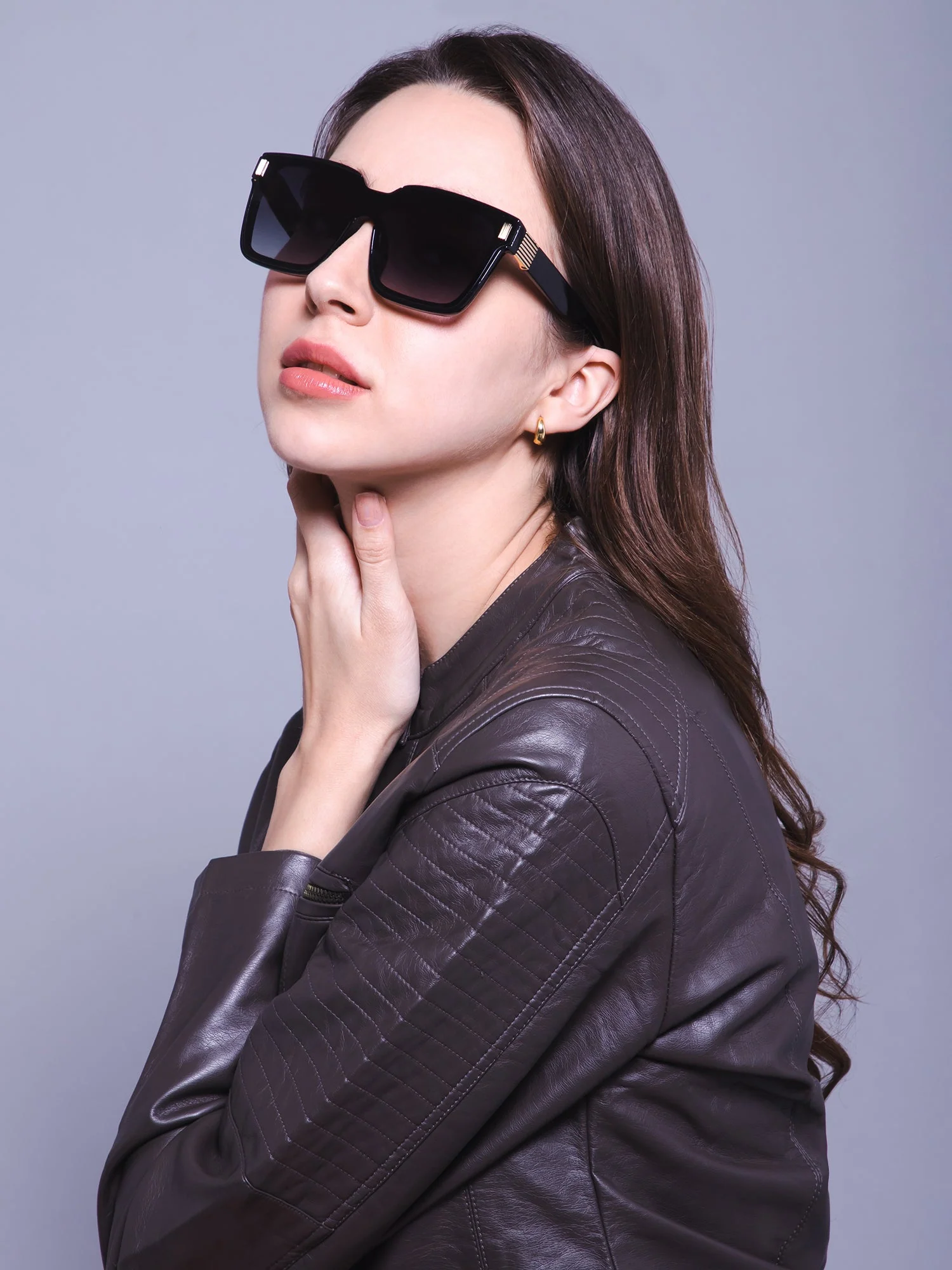 Black Designer Wayfarer Sunglasses - Image 3