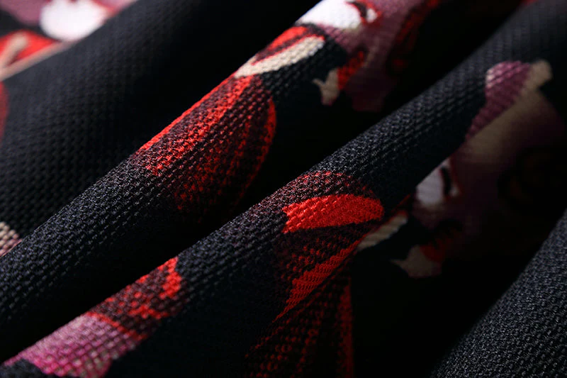 Black Doll Print Dress - Image 2