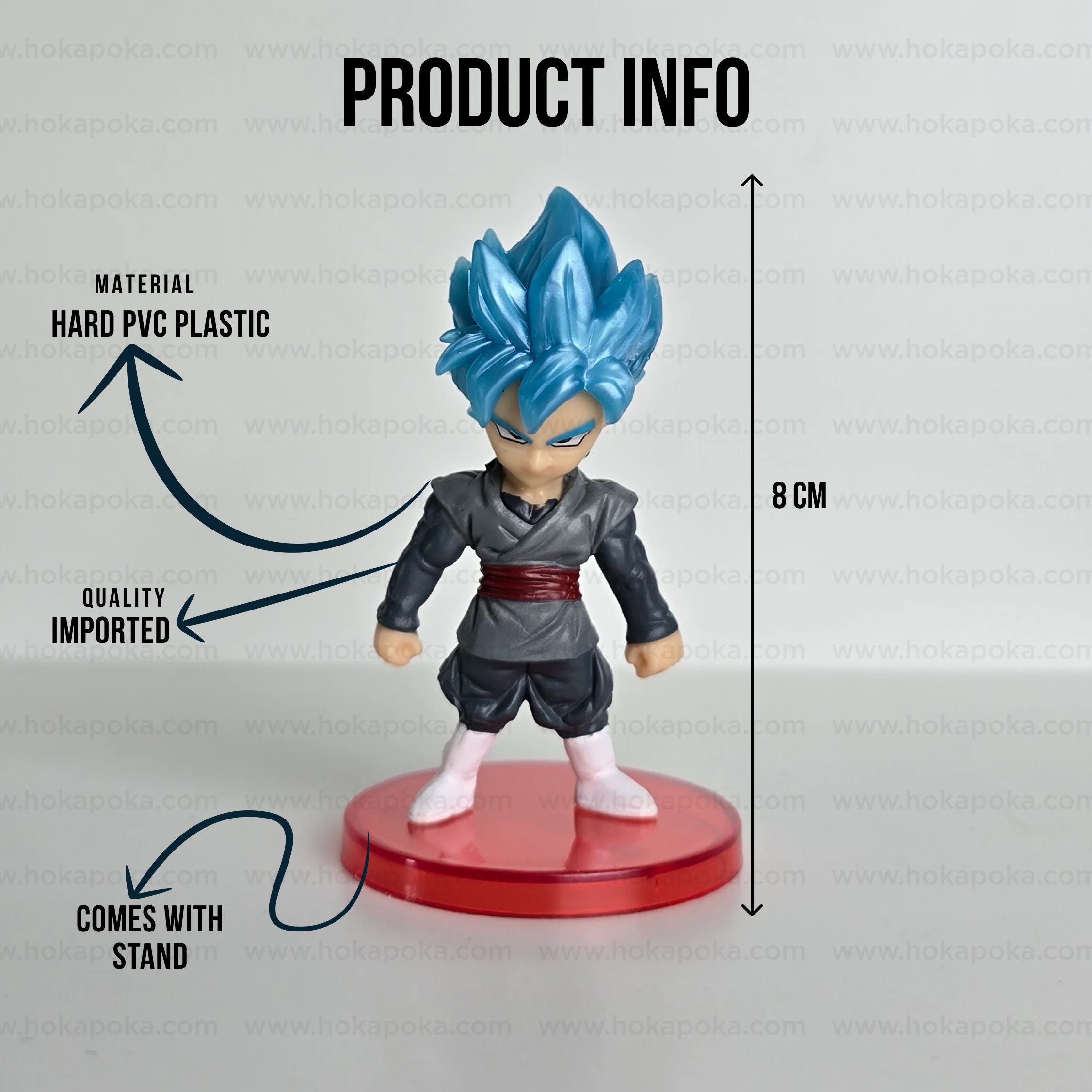 Black Goku Super Blue Mini Figure – Dragon Ball Z PVC Collectible (7cm) - Image 5