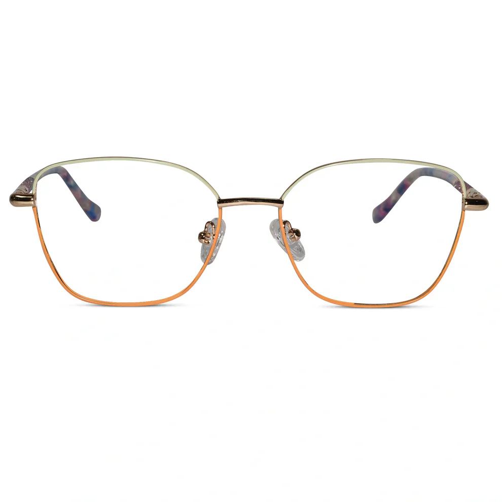 Black Gold Designer Rimless Cat eye Eyeglasses For Women - Image 5