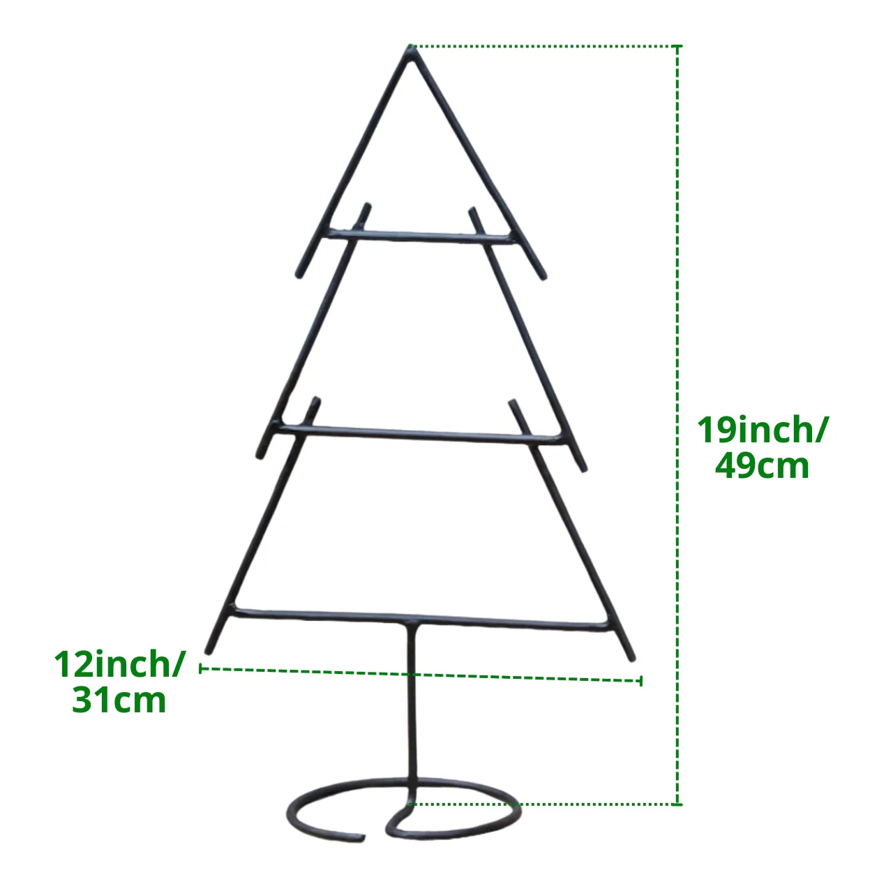 Black Metal Christmas Tree Trellis – Decorative Plant Support (19 Inch) - Image 3