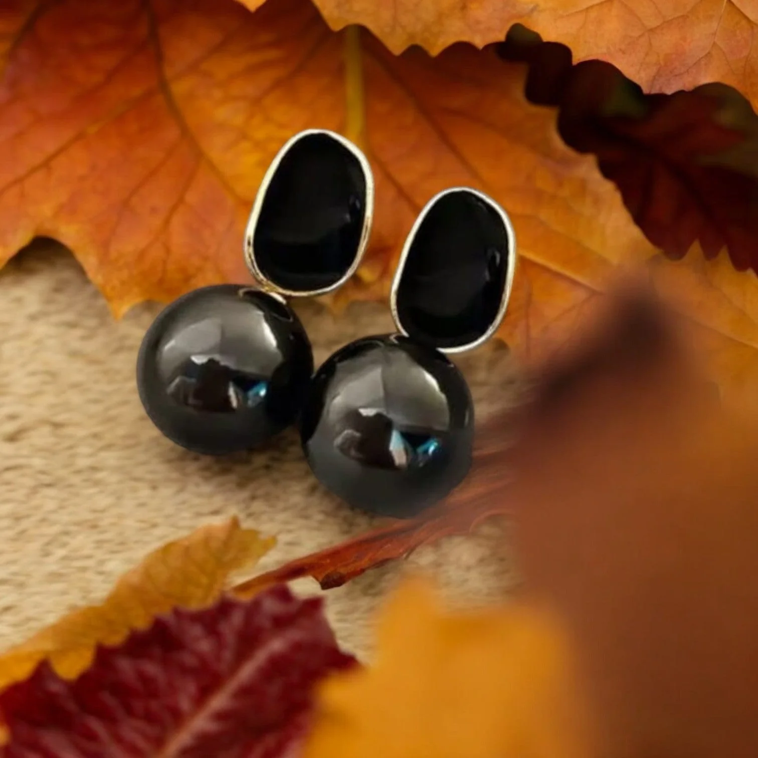 Black Moonlit Magic Drop Earring — Buy Any 5 for Rs. 599 - Image 3