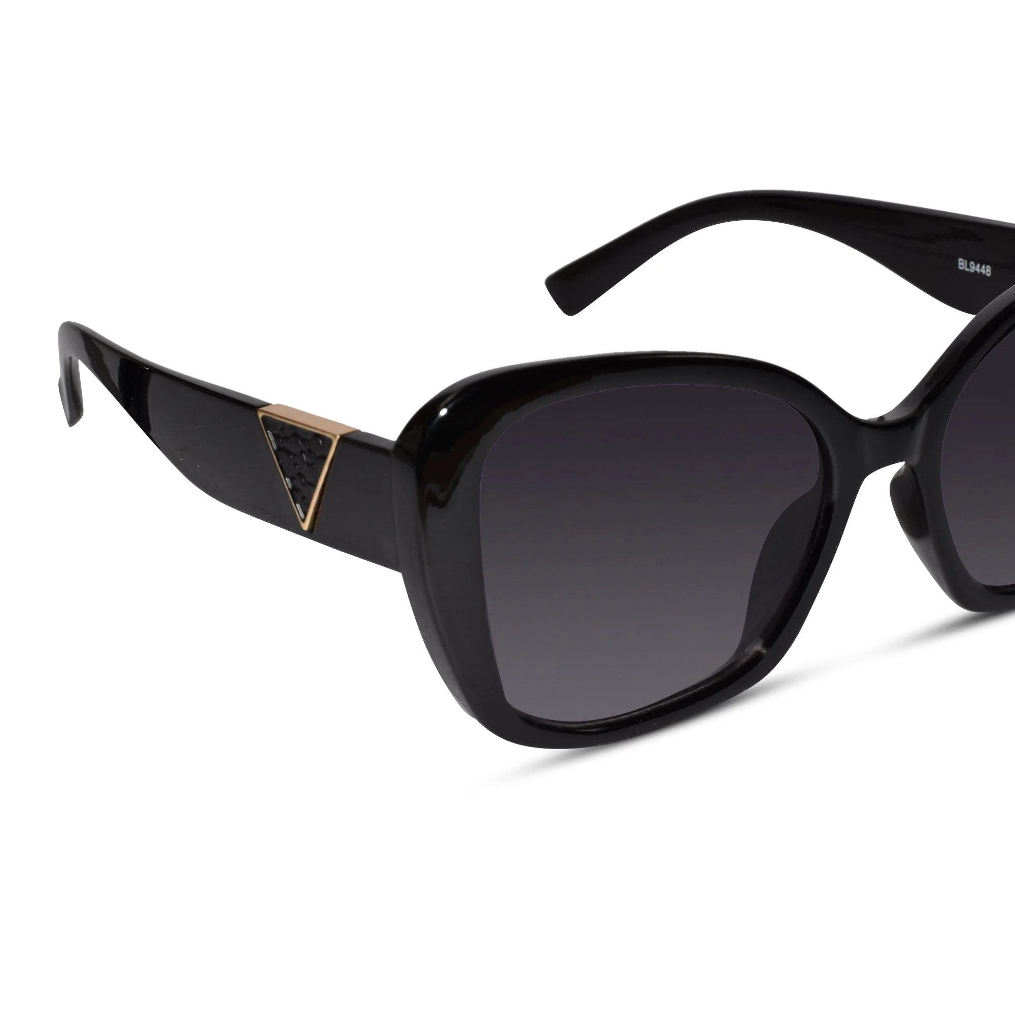 Black Oversize Wayfarer Sunglass For women - Image 2