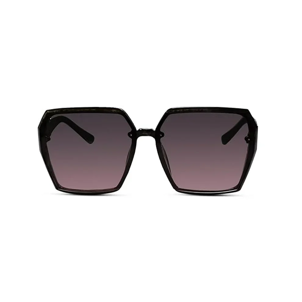 Black Oversized Square Sunglasses for Women - Image 9