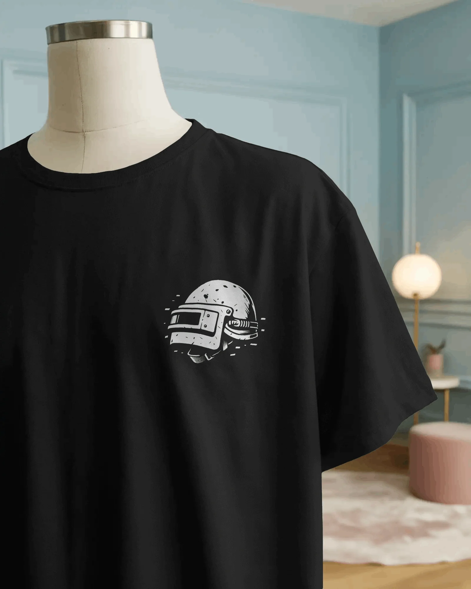 Black Patt Se Headshot Printed Oversized T-shirt - Image 2