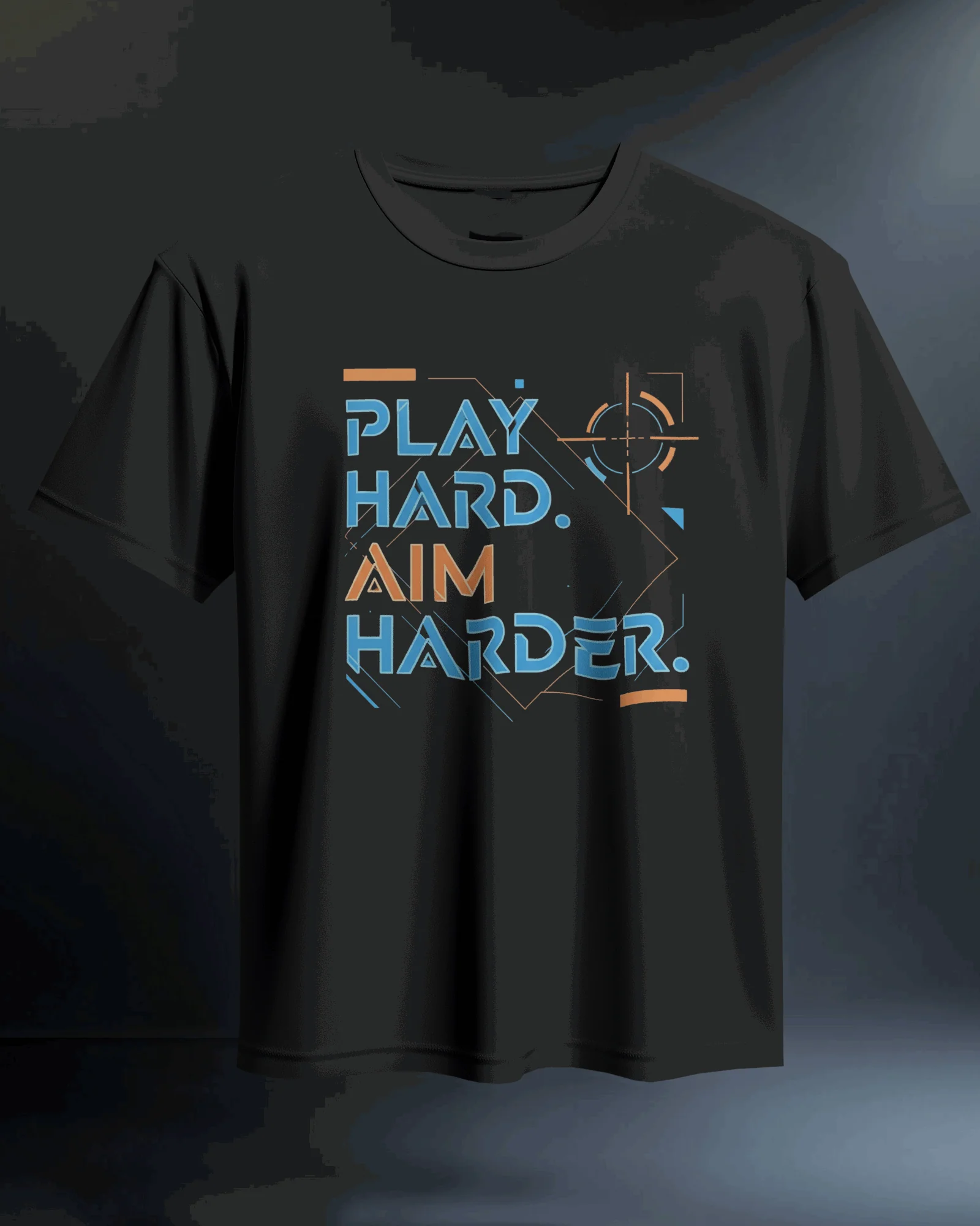 Black Play Harder Graphic printed Oversized Tshirt - Image 2