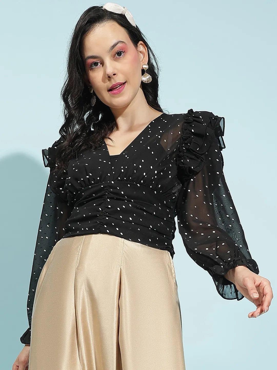 Black & purple Luxe Women Skirt & Top set - Image 5