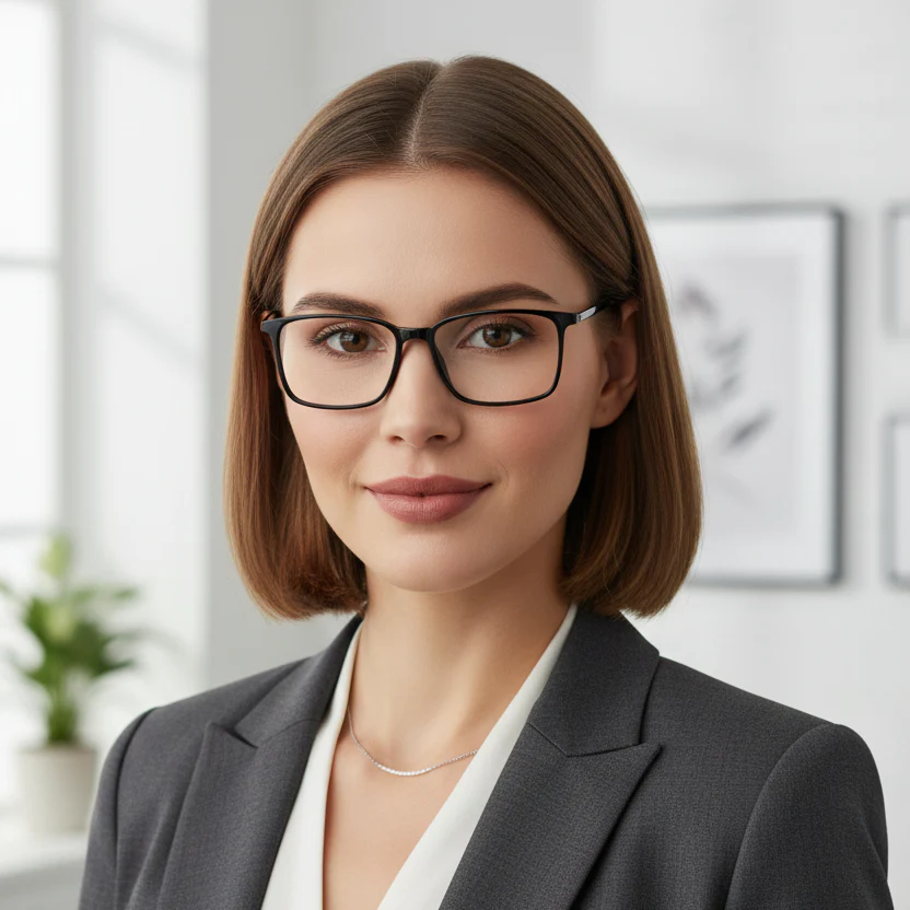 Black Rectangular Eyeglasses For Men & Women - Image 2