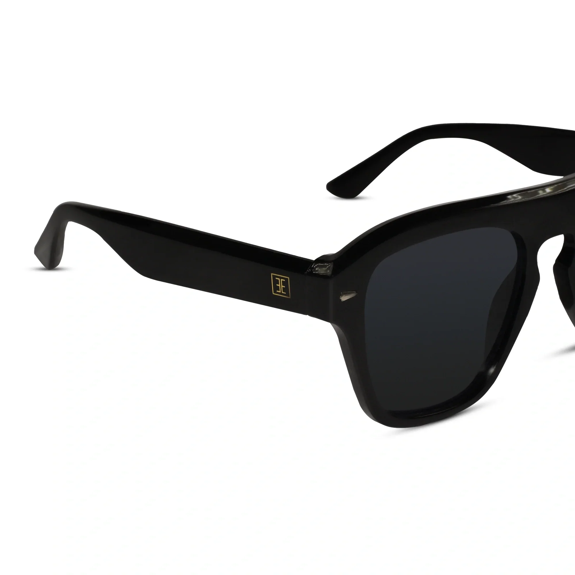 Black Rectangular Sunglasses For Men & Women - Image 3