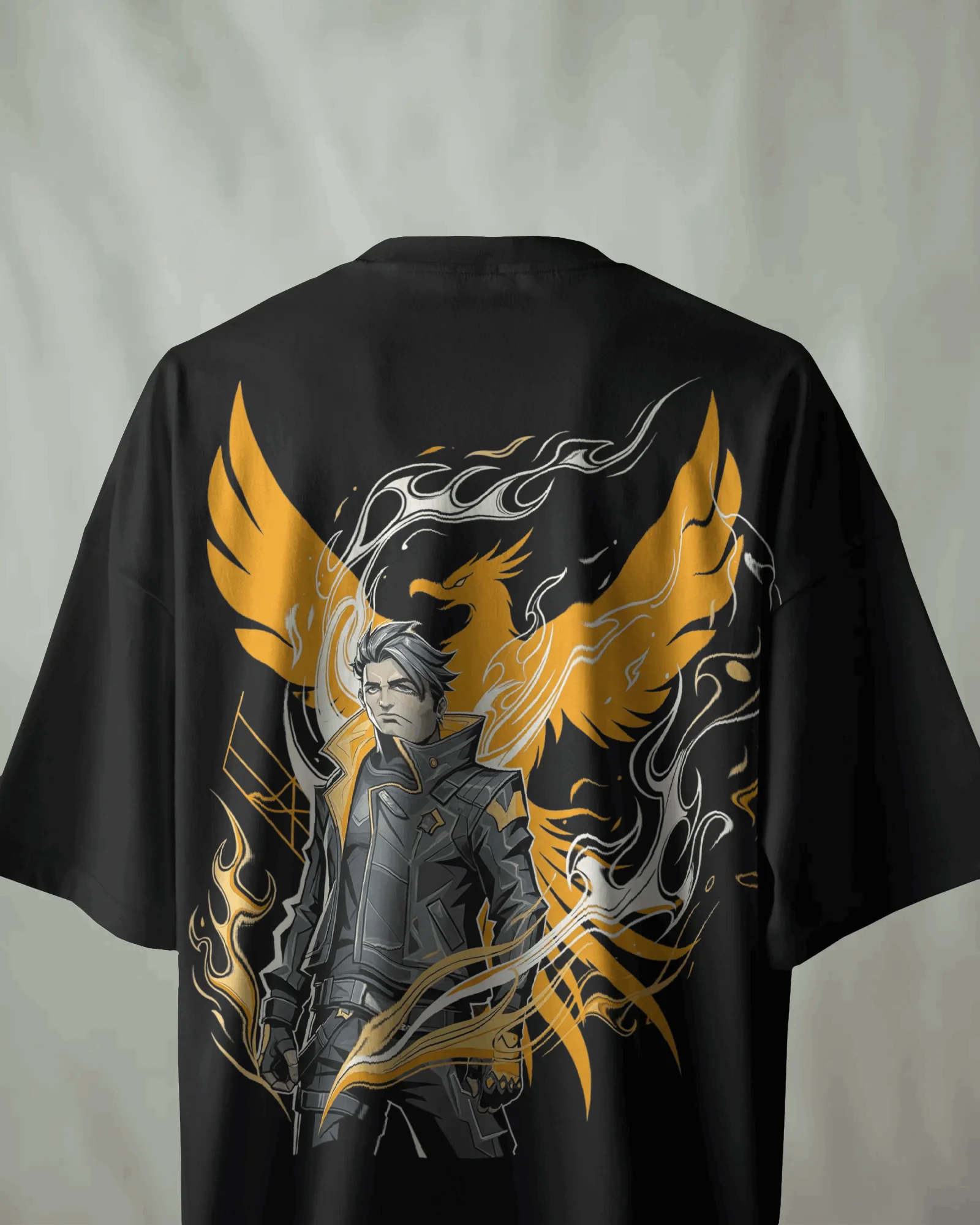 Black Rise From Ashes Graphic printed Oversized Tshirt - Image 3