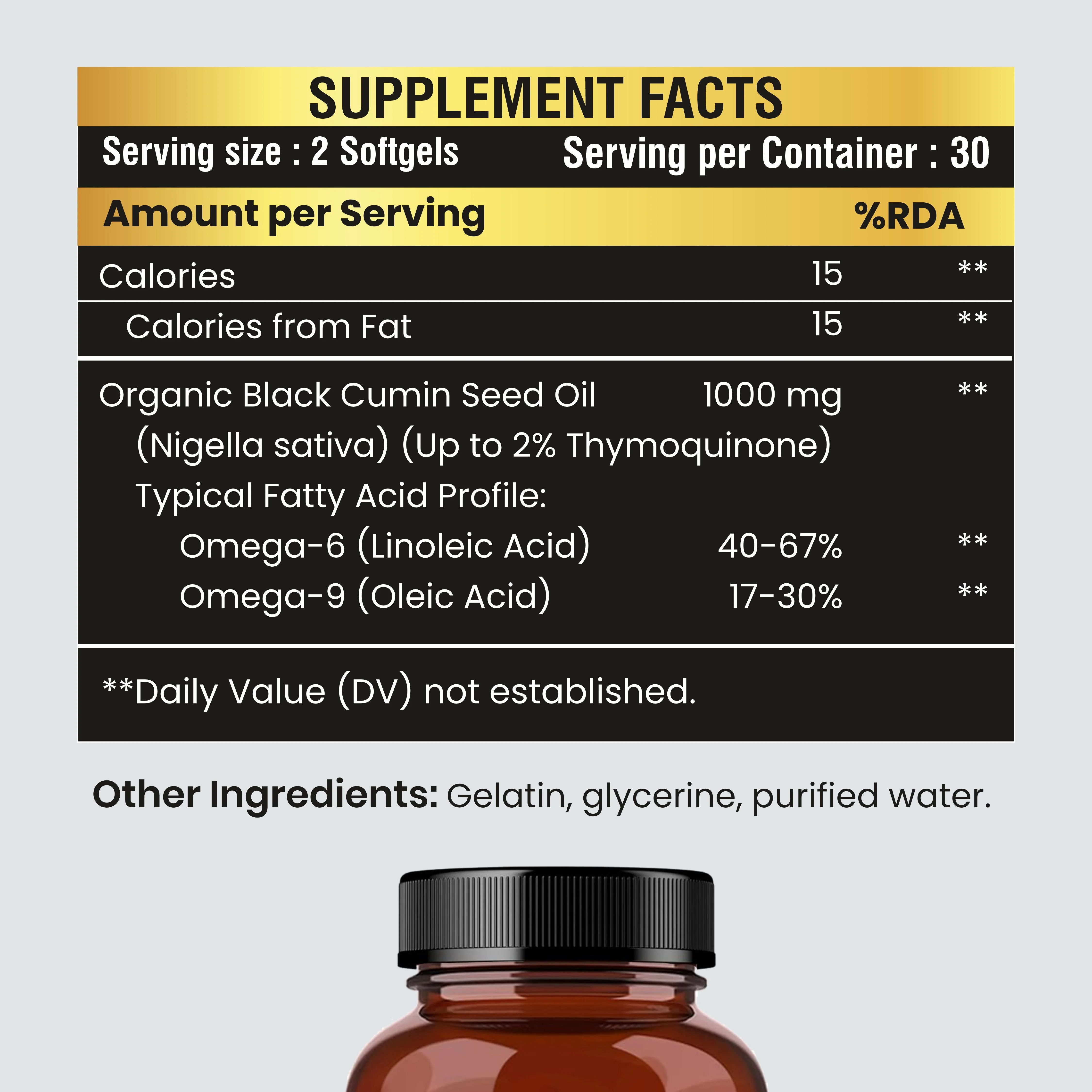 Black Seed Oil 1000mg (60 capsules) - Image 7