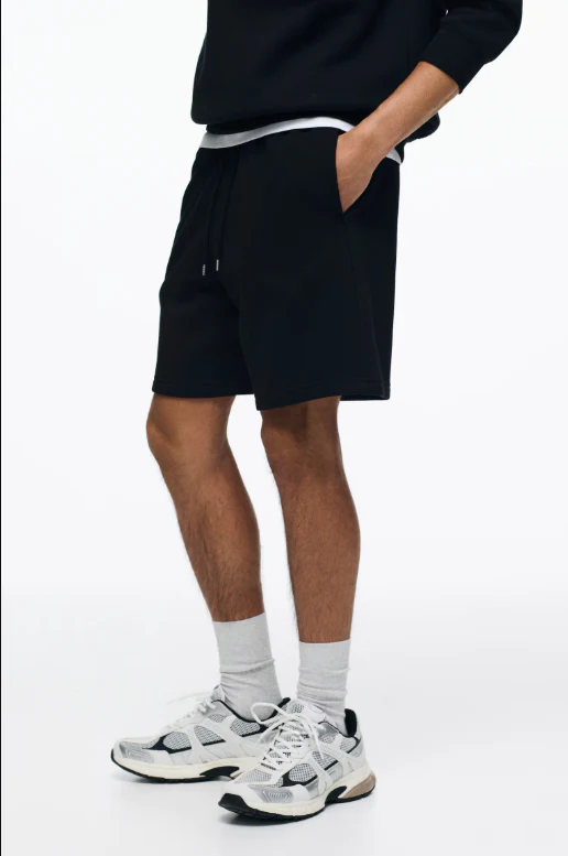 Black Solid Shorts - Image 3