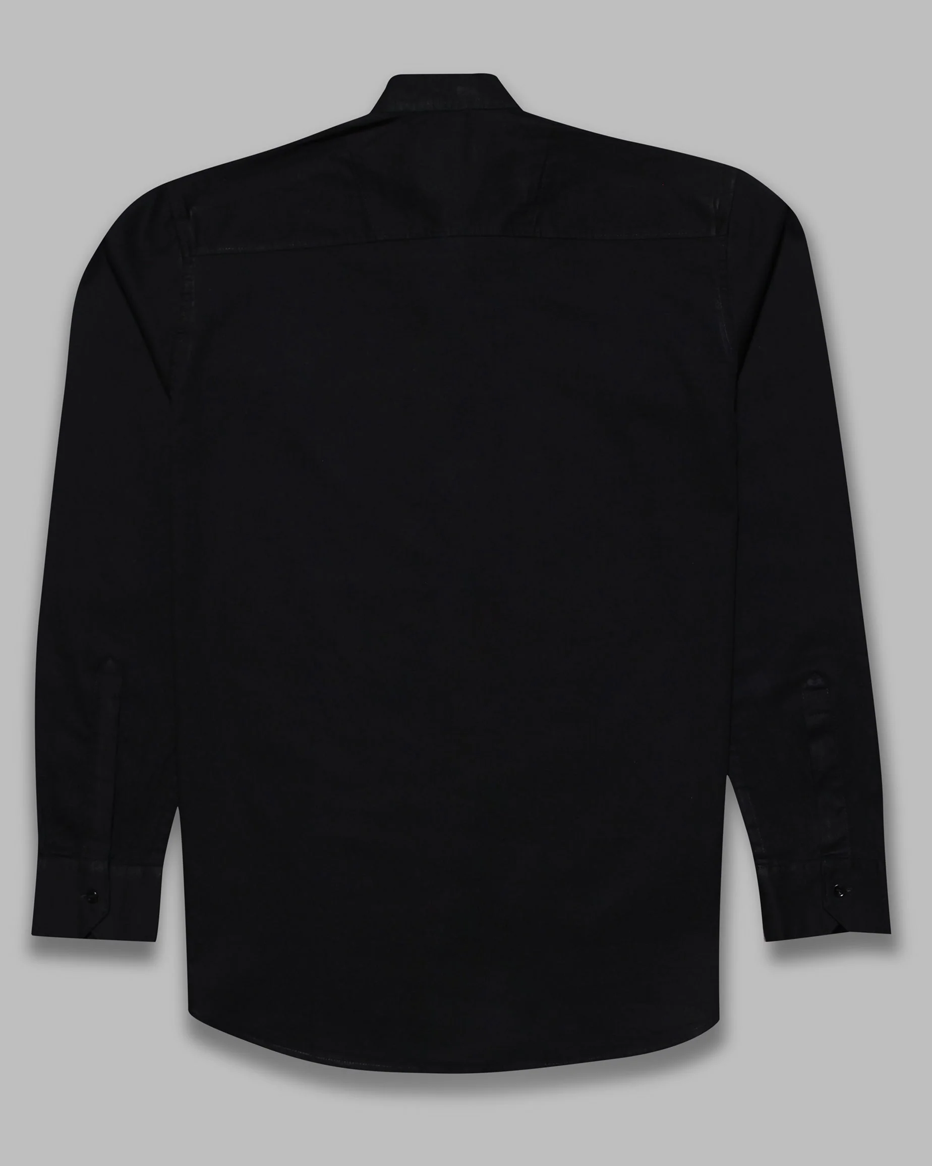 Black Super Soft Kurta Collar Premium Cotton Shirt - Image 6