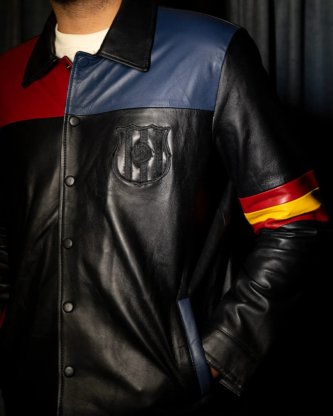 Blaugrana Pure Leather Jacket - Image 3