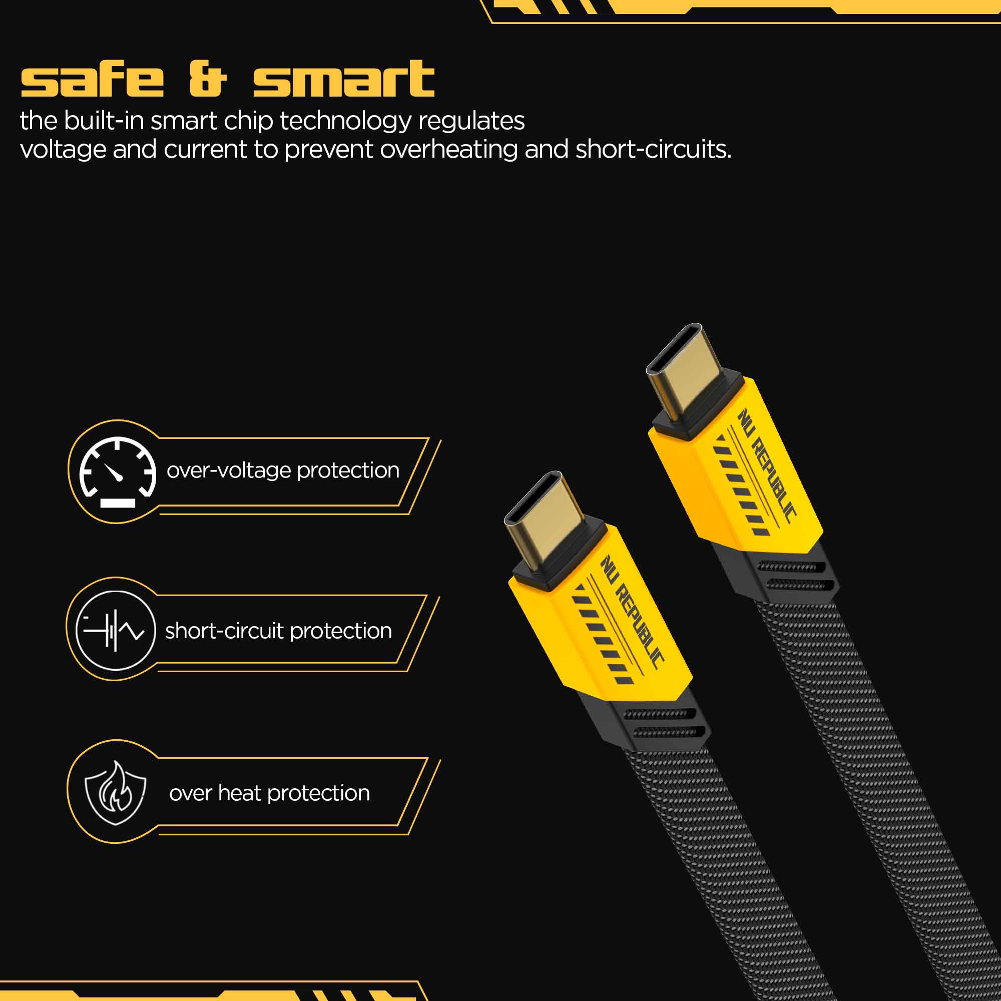 Blaze Fusion 120W Fast Charging Carbon fiber design cable (C-C Type) - Image 9