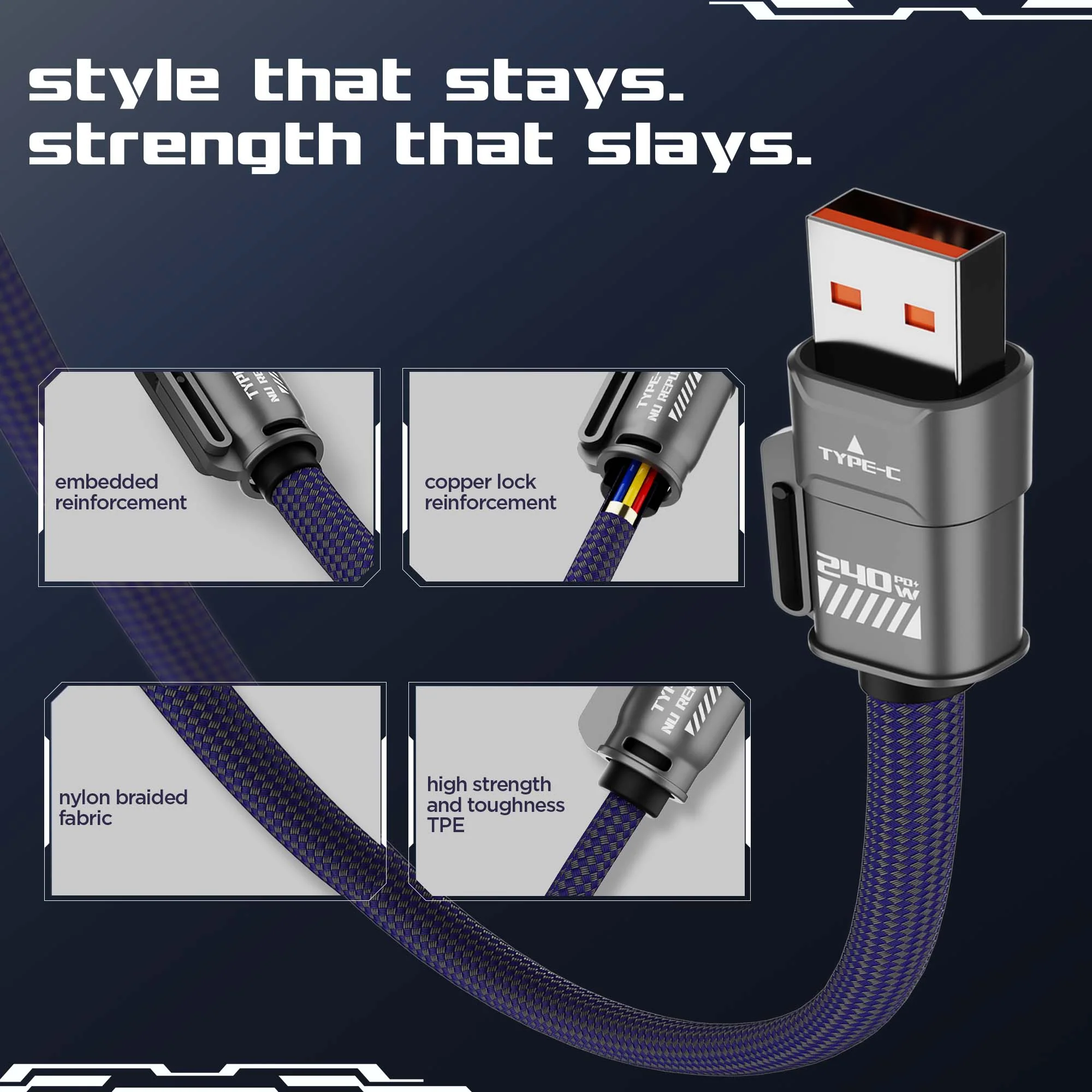 Blaze Fusion-Q 240W 4 in 1 Cable - Image 7