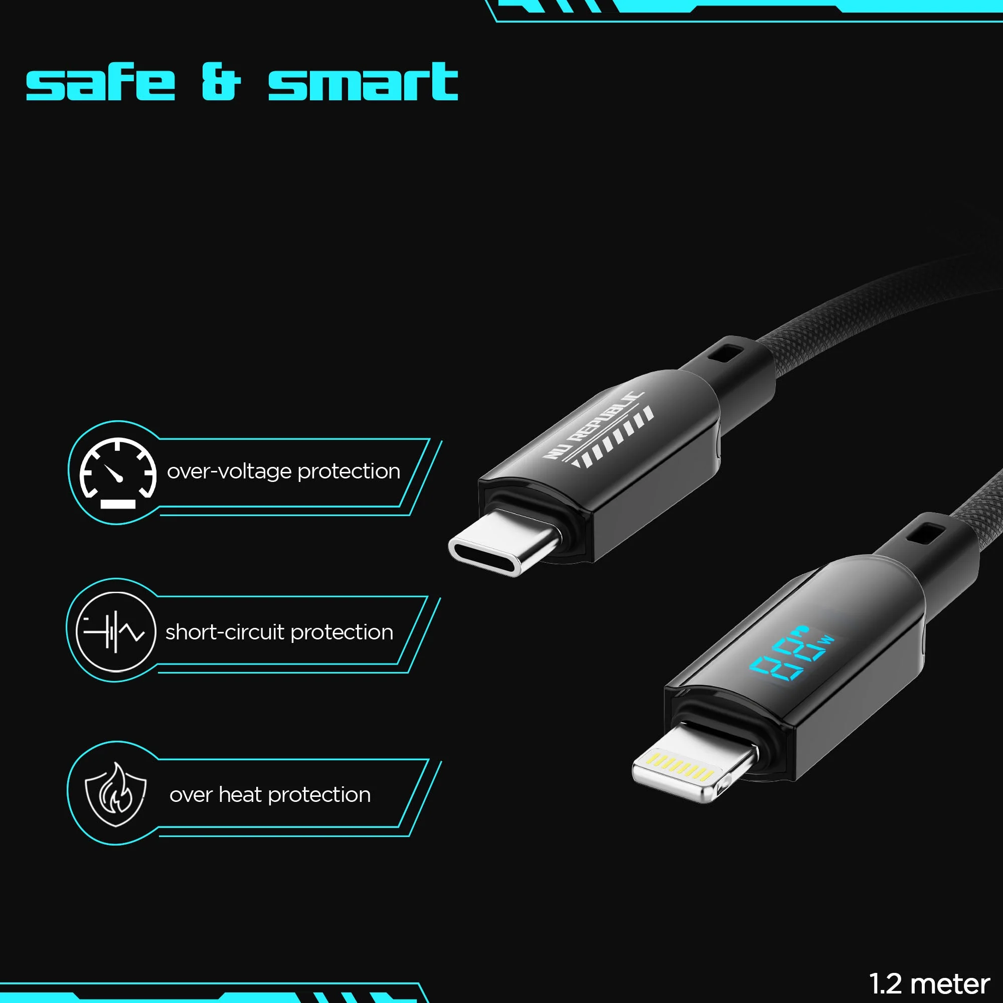 Blaze Fusion Spot  LED Display Cable (Type-C to Type-L) - Image 10