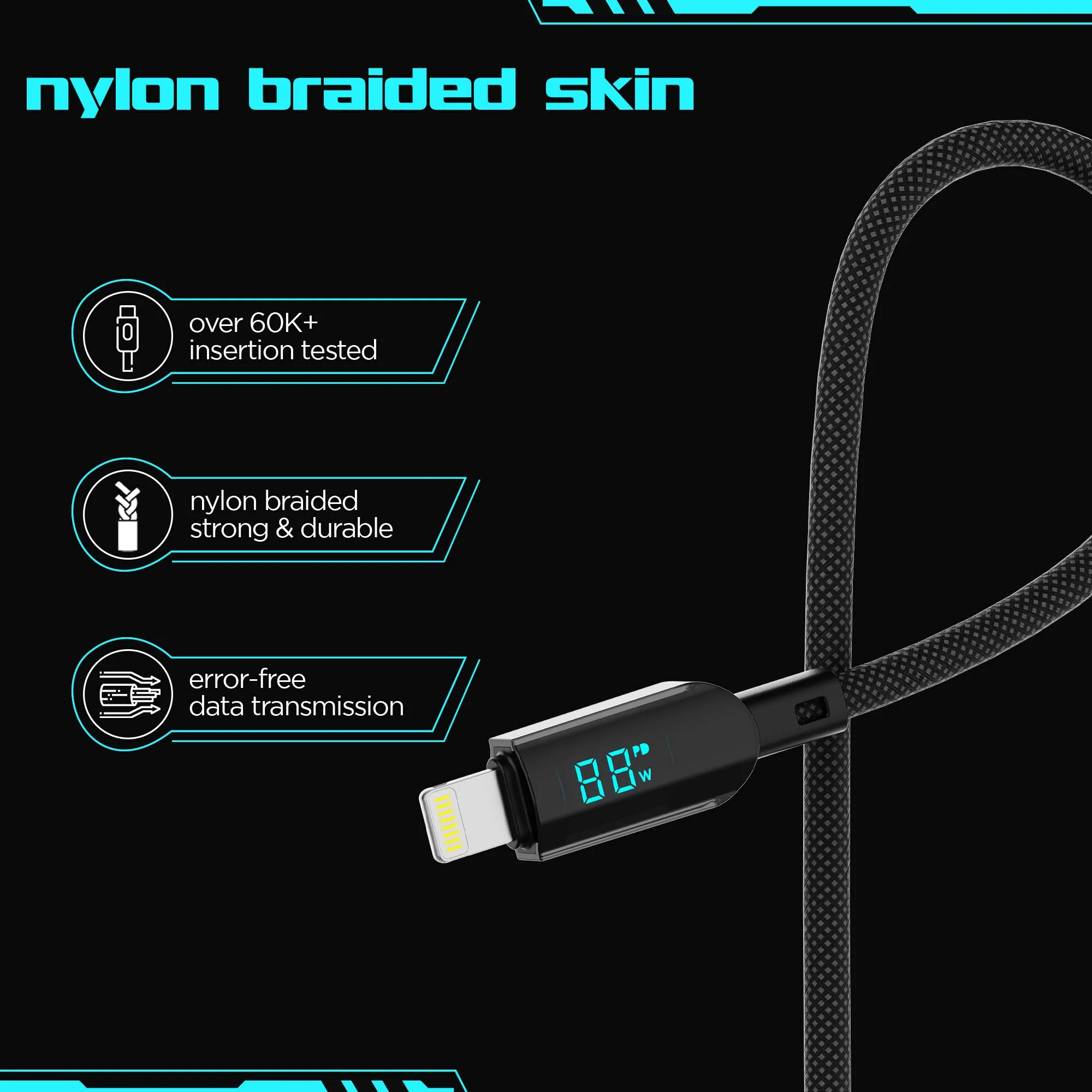 Blaze Fusion Spot  LED Display Cable (Type-C to Type-L) - Image 11