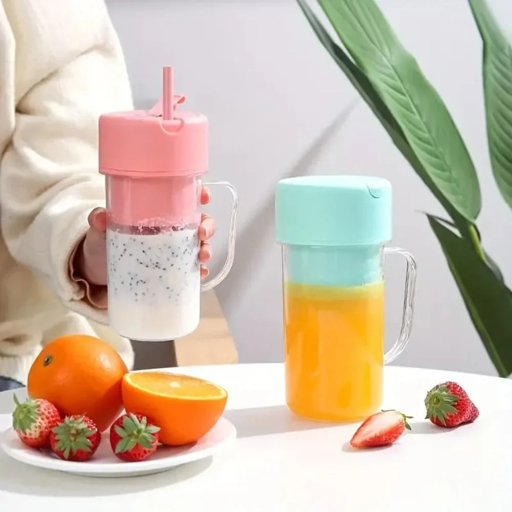 Blendy: Mason Jar Portable Smoothie Blender & Juicer USB Rechargeable with Handle, Straw & Easy-Cleaning - Image 7