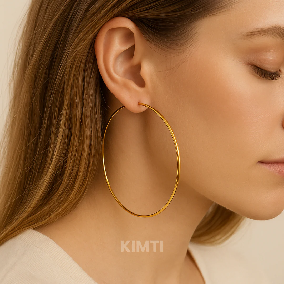 Bling Gold Hoops Earring - Image 5
