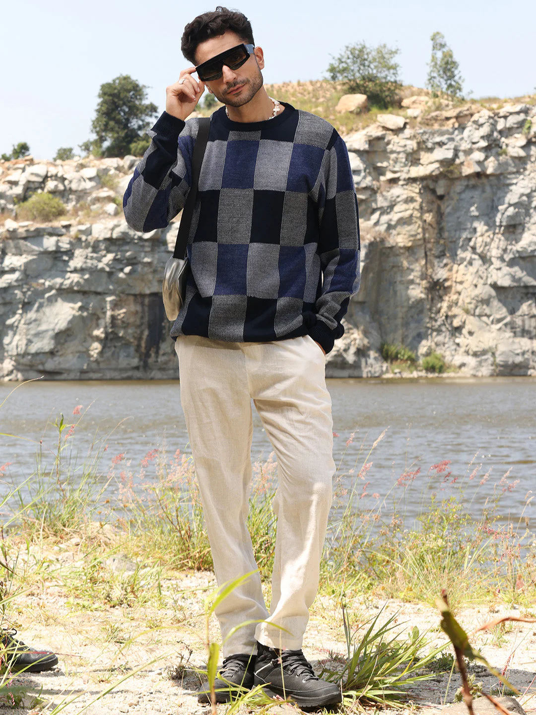 Block Check Pullover Sweater - Image 10
