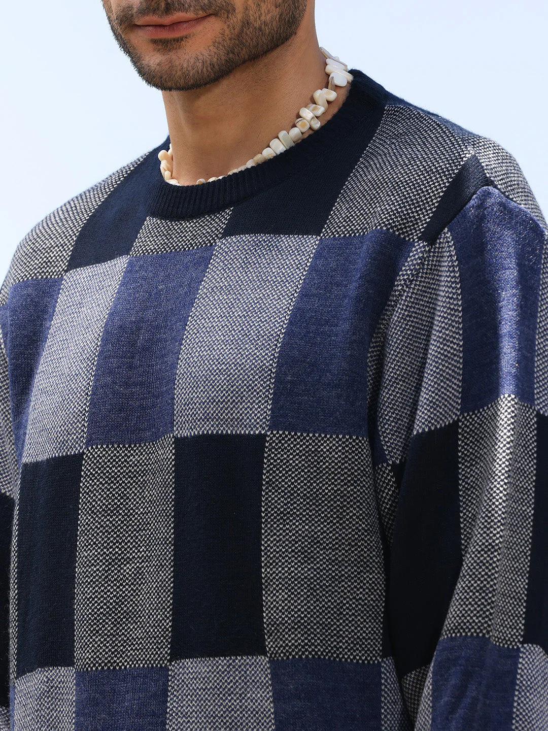 Block Check Pullover Sweater - Image 11