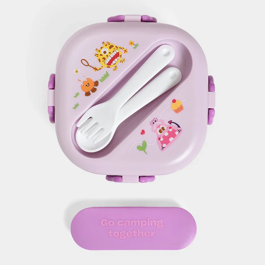 Bloom Munchkin Double Layer Lunch Box For Baby Purple - Image 5