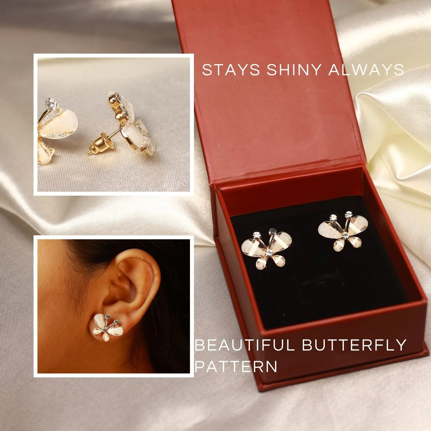 Blossom Wings Stud Earrings - Image 4
