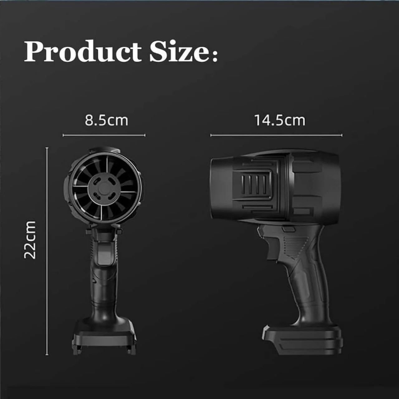 Blowee: Cordless Turbo Jet Blower, Powerful Portable Air Duster for Car Drying, Home Cleaning & Leaf Blowing - Image 3