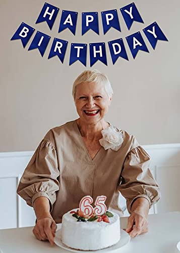Blue And Gold Happy Birthday Banner (3 Meters) - Image 5