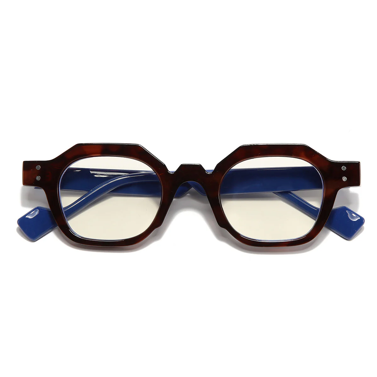 Blue Brown Clear SZ 2002 Round Sunglasses - Image 7