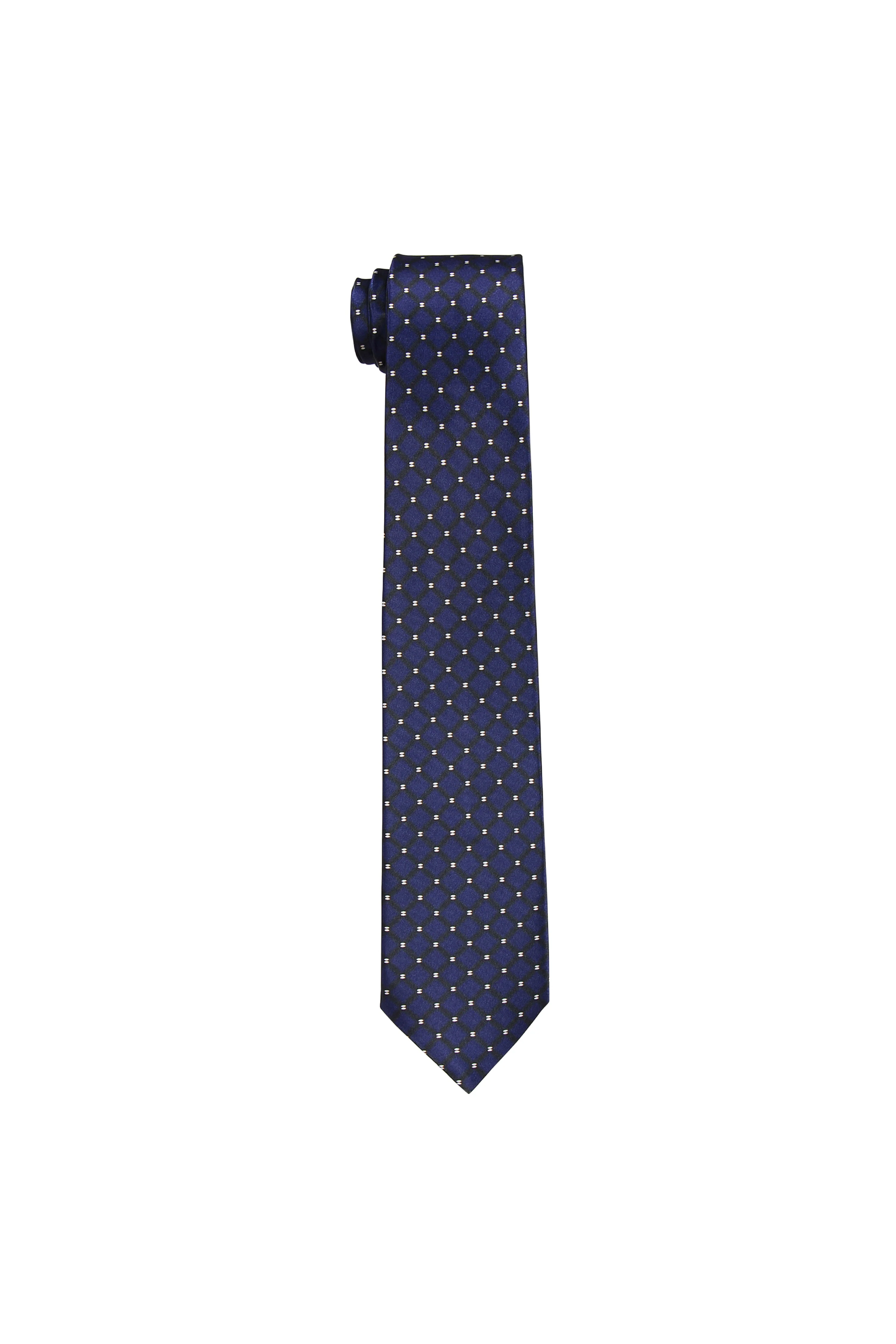 Blue Classic Printed Silk Necktie - Image 2