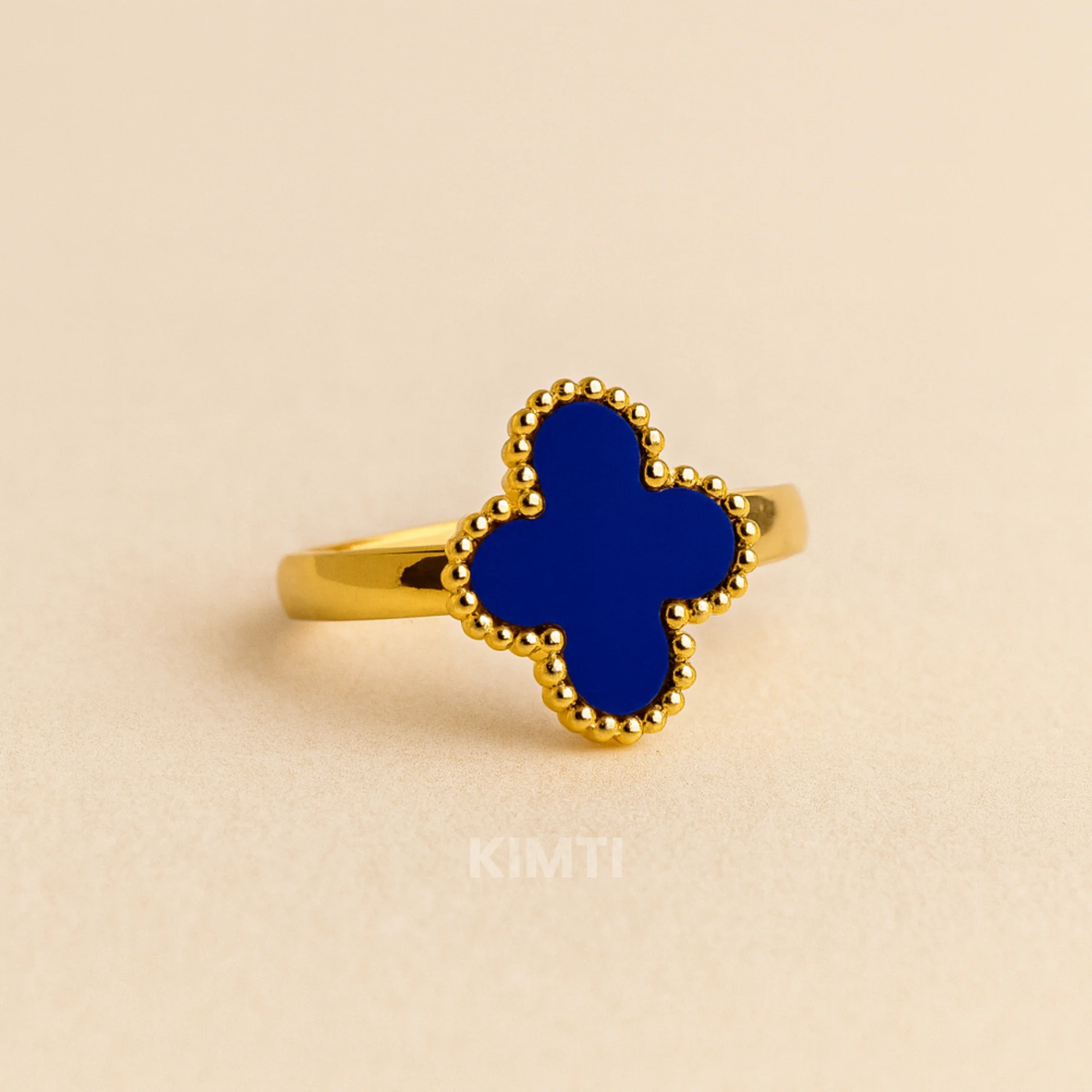 Blue Clover Anti Tarnish Ring - Image 3