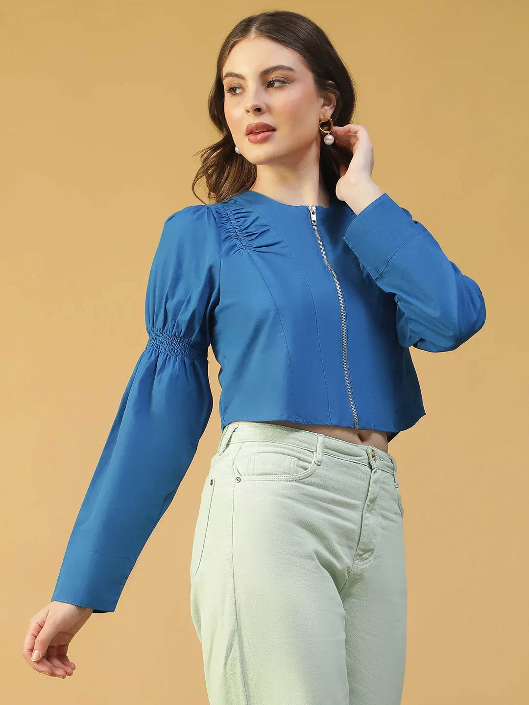 Blue Cotton Women’s Crop Top - Image 7