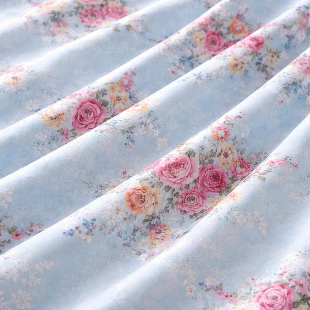 Blue Floral Bedsheet with 2 Pillow Covers – Queen Size (90 x 100 Inches) | Soft Cotton Bedsheet - Image 3