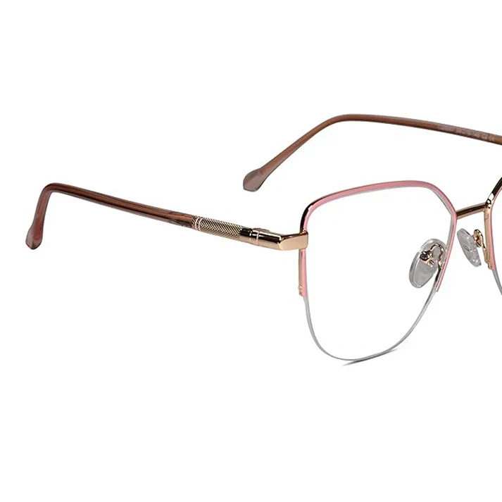 Blue Golden Semi Frame Cat eye Computer Glasses - Image 6