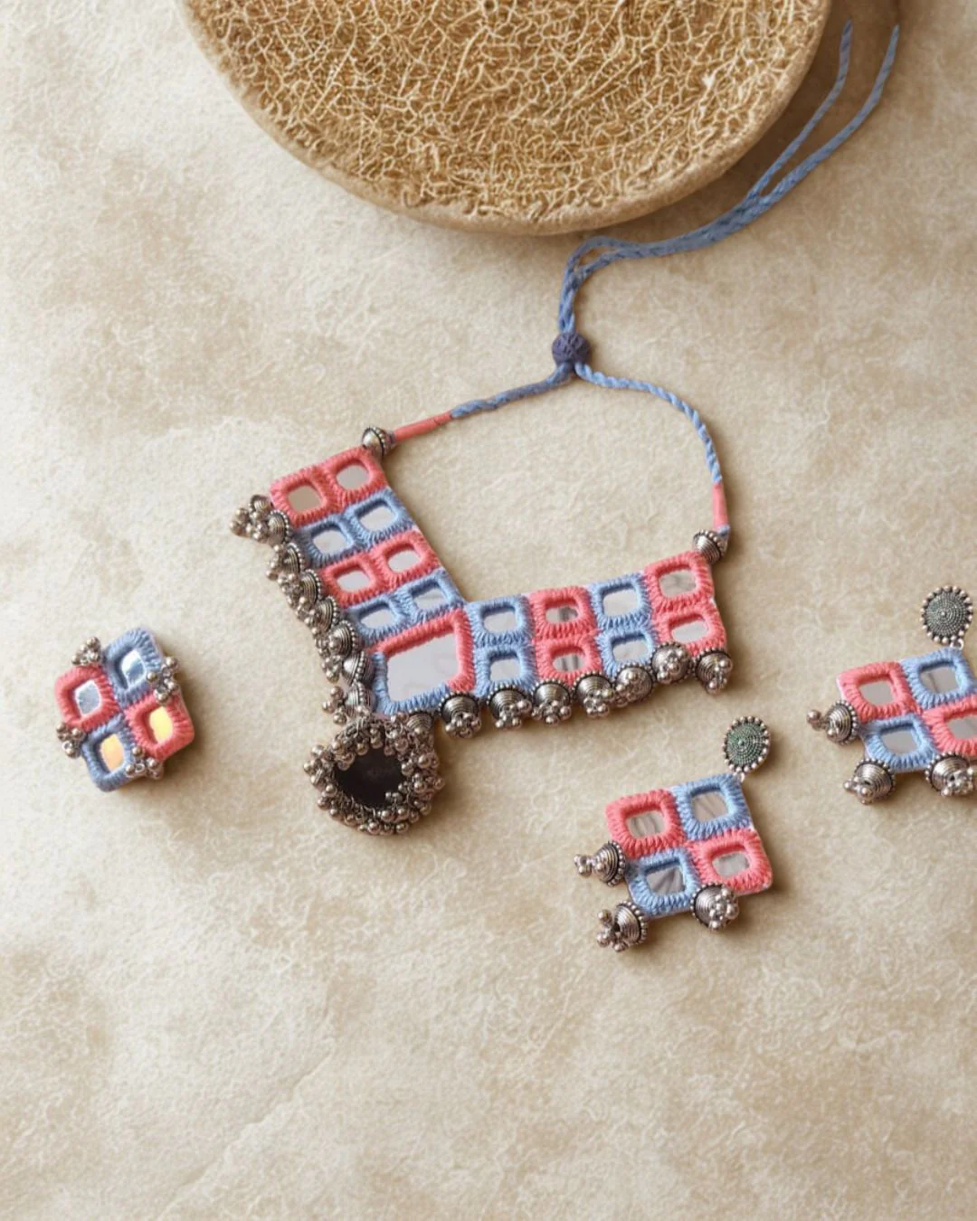 Blue & Pink Pastel Necklace Set - Image 2