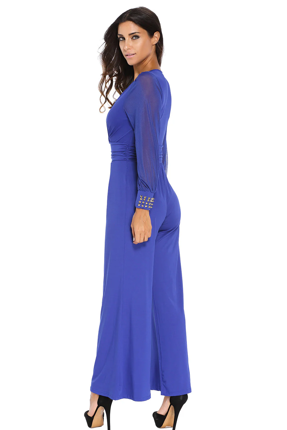 Blue Rivets Sleeve Jumpsuit - Image 5