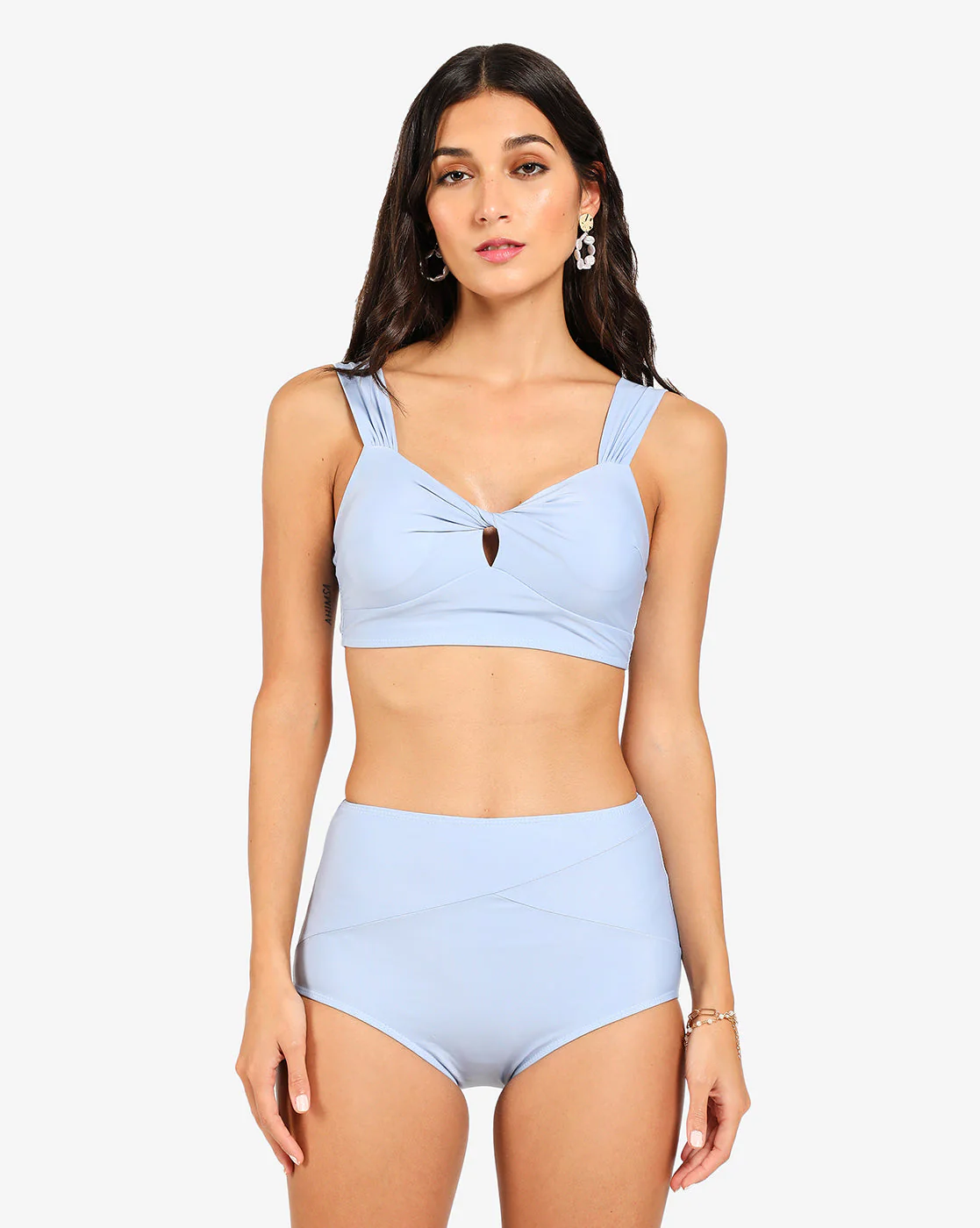 Blue Solid 2 Piece Swim Suit - Image 13
