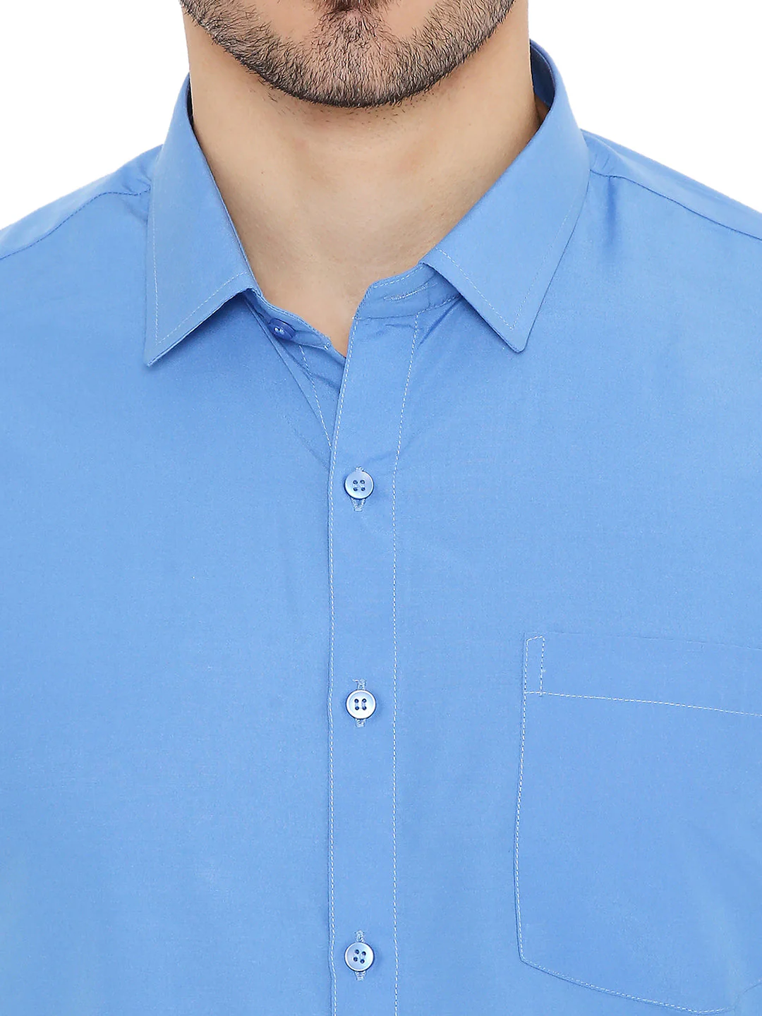 Blue Solid | Slim Fit | Formal Shirt - Image 5
