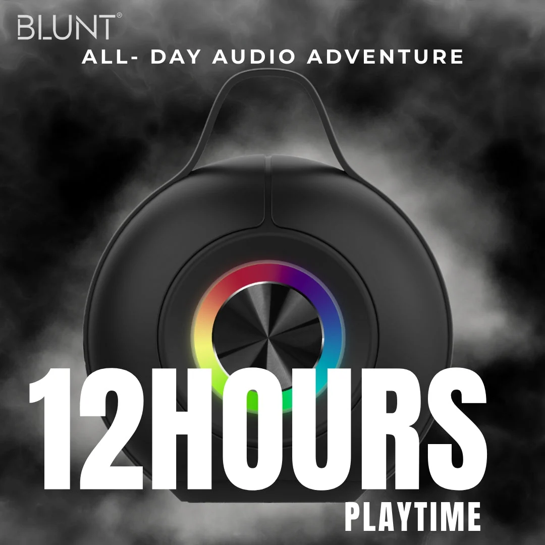 BLUNT SOUNDWAVE B5 – 15W RGB Bluetooth Speaker with 12H Playtime, TWS, FM & More - Image 6
