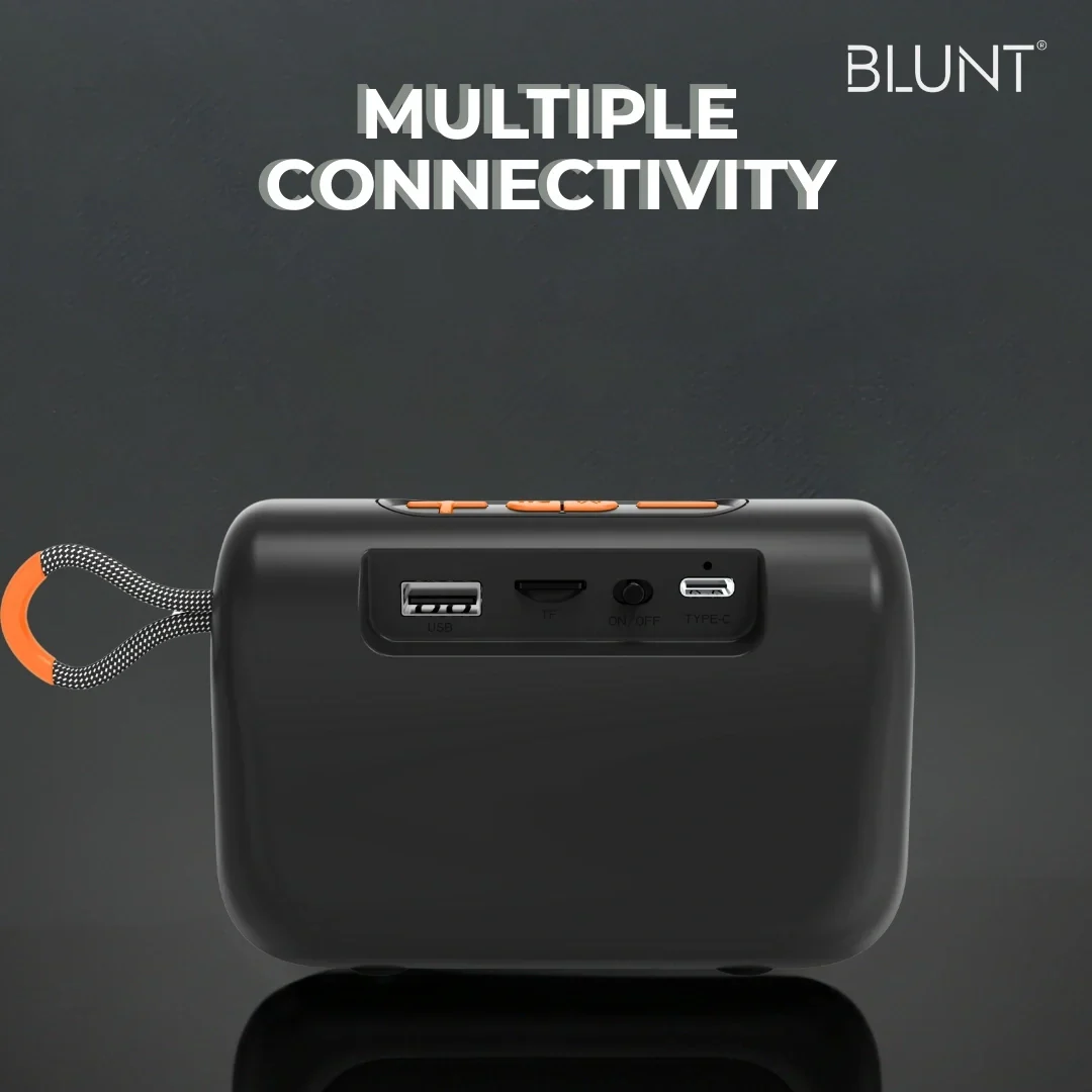 BLUNT SOUNDWAVE S4 - 10W Portable Bluetooth Speaker with TWS, FM, SD Card & Volume Control - Image 4