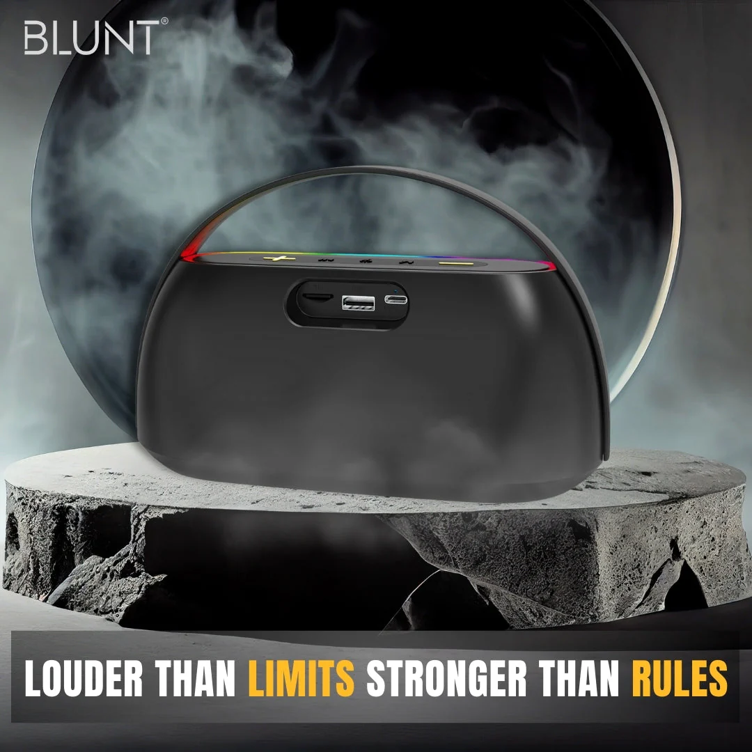 BLUNT SOUNDWAVE T4 – 18W RGB Bluetooth Speaker with 12H Playtime, TWS, FM & More - Image 11