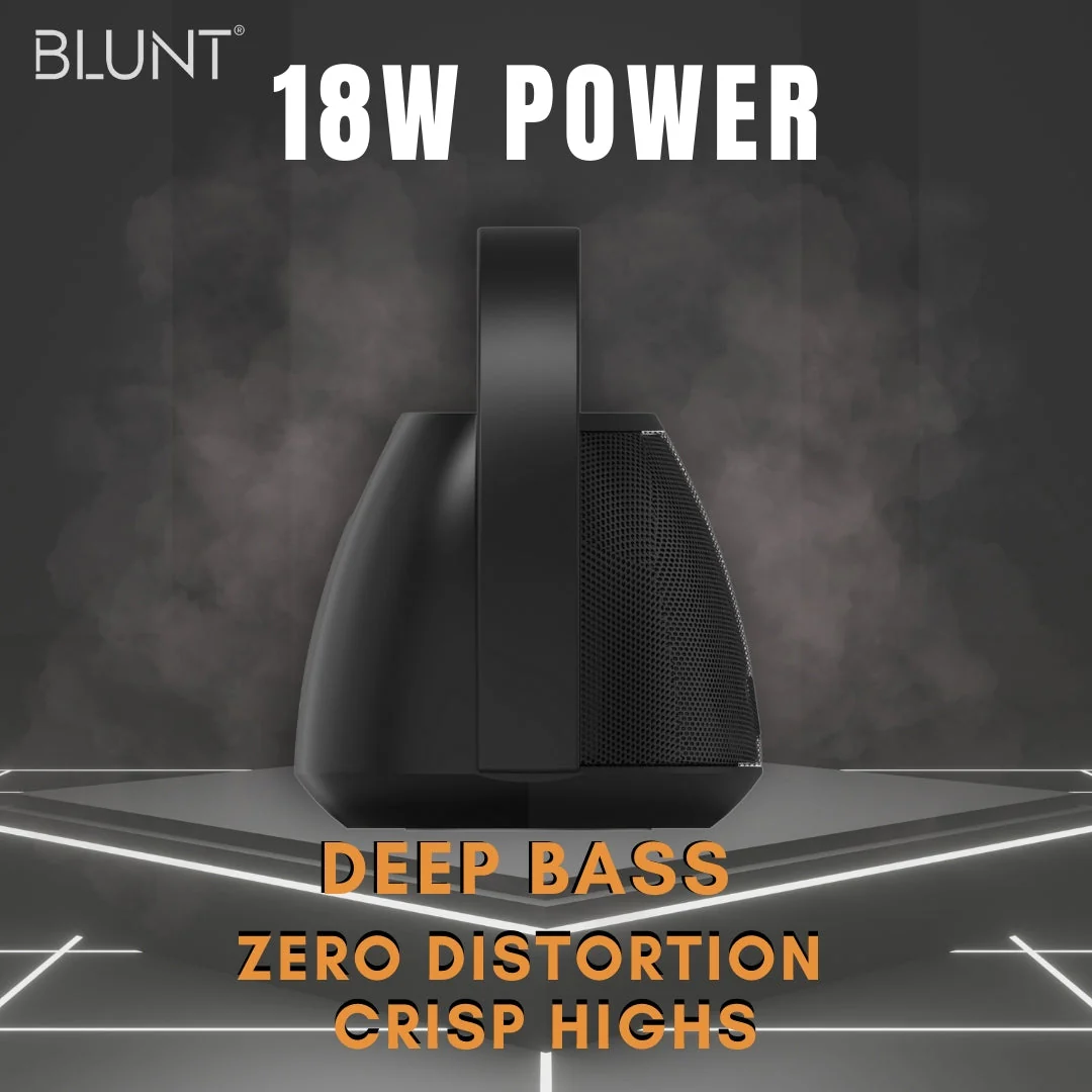 BLUNT SOUNDWAVE T4 – 18W RGB Bluetooth Speaker with 12H Playtime, TWS, FM & More - Image 3
