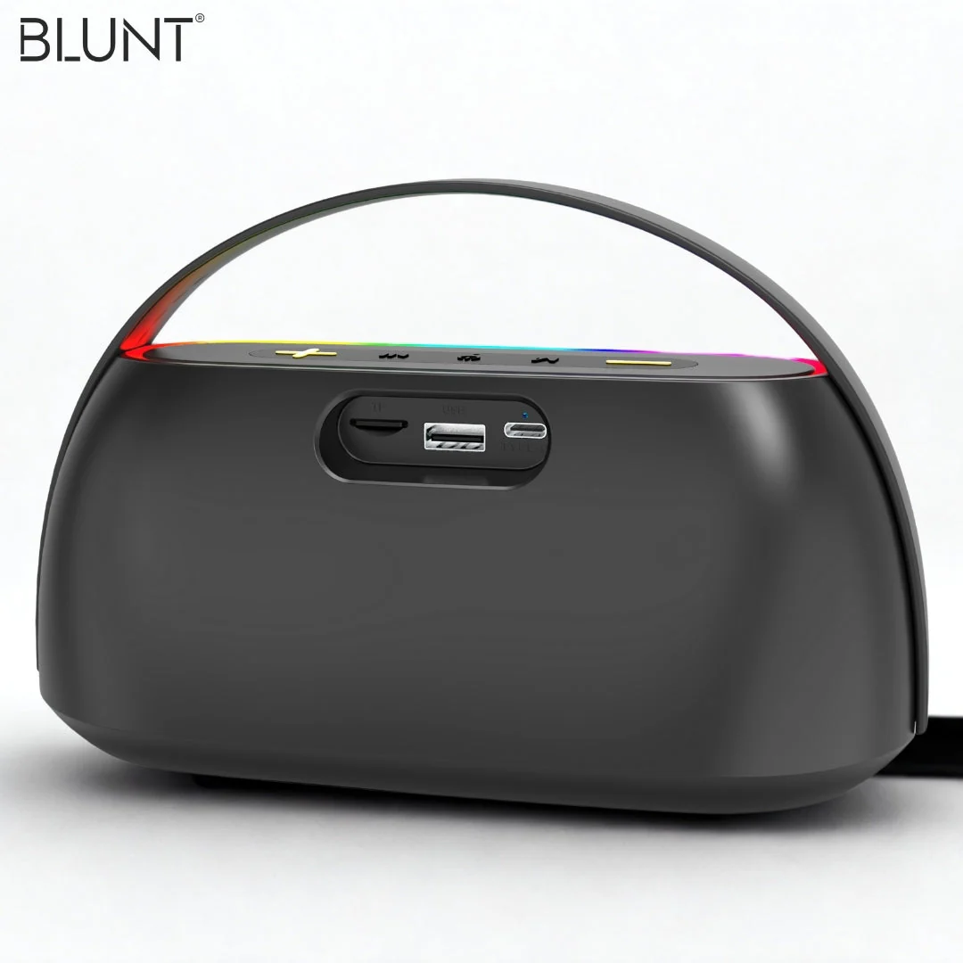 BLUNT SOUNDWAVE T4 – 18W RGB Bluetooth Speaker with 12H Playtime, TWS, FM & More - Image 7