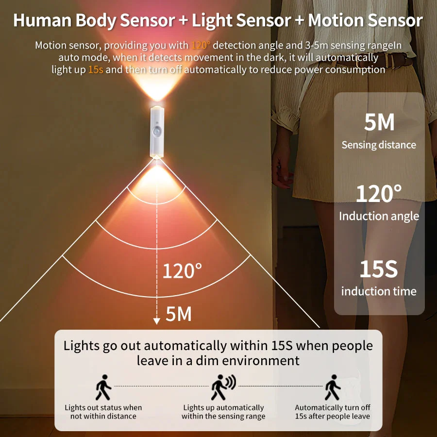 Body Sensor Magnetic Colorful Gradient LED Lamp - Image 3