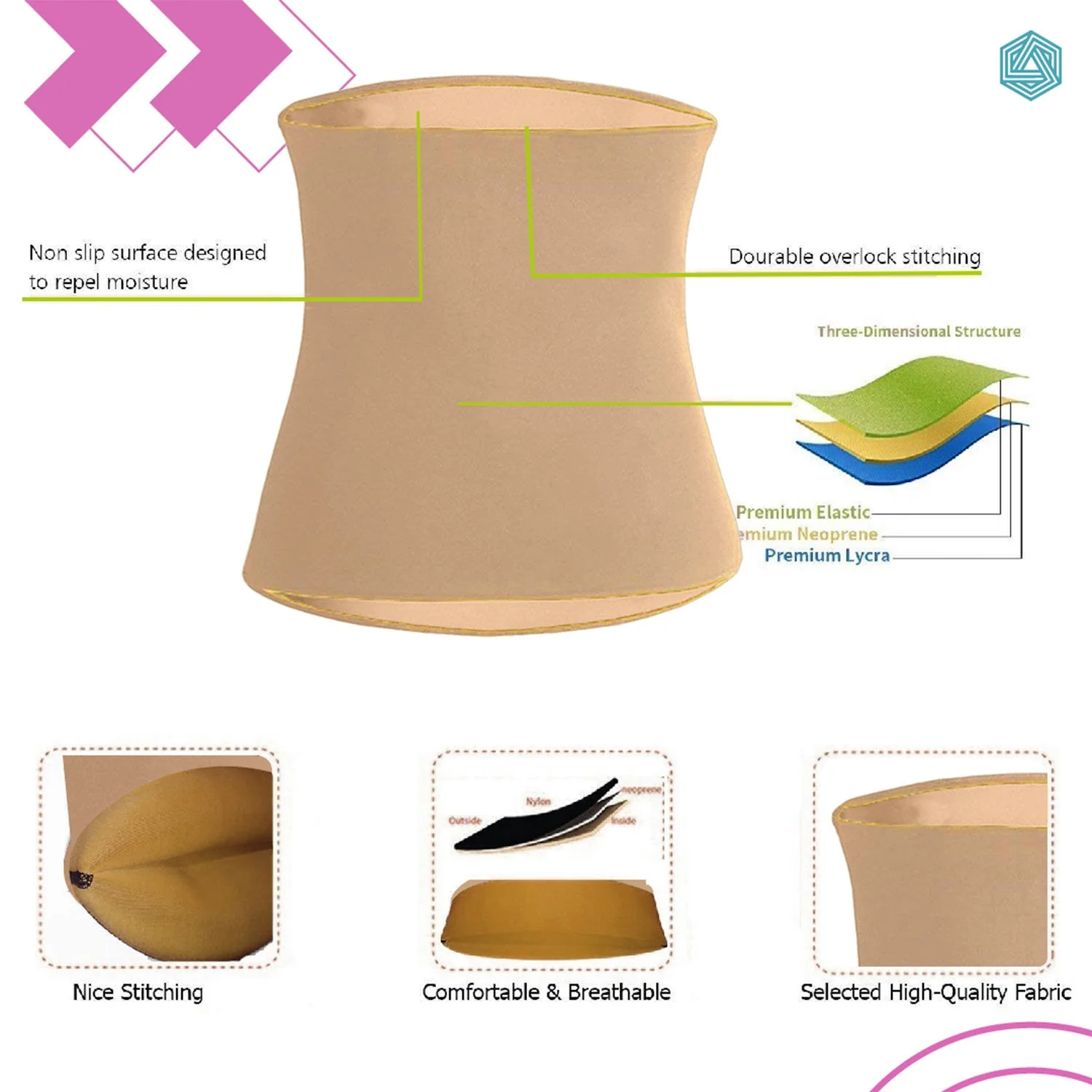Body Shaper for Women - Beige - Image 2