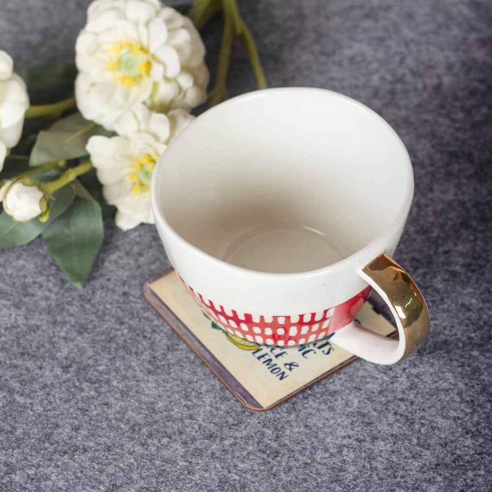 Bohemian-Style Ceramic Coffee Mugs (Set of 2) - Image 3